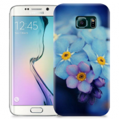 Skal till Samsung Galaxy S6 Edge - Blå blommor