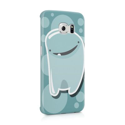 Skal till Samsung Galaxy S6 Edge - Bubbelmonster - Blå