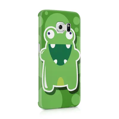 Skal till Samsung Galaxy S6 Edge - Bubbelmonster Groda - Grön