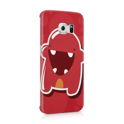 Skal till Samsung Galaxy S6 Edge - Bubbelmonster - Röd