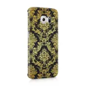 Skal till Samsung Galaxy S6 Edge - Damask - Guld/Svart