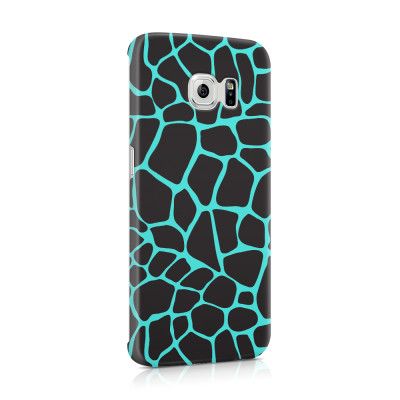 Skal till Samsung Galaxy S6 Edge - Gepard - Neonblå