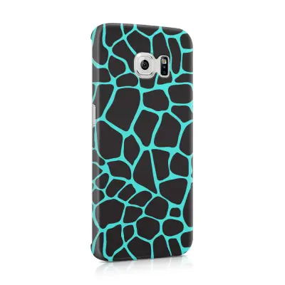 Skal till Samsung Galaxy S6 Edge - Gepard - Neonblå