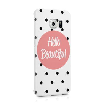Skal till Samsung Galaxy S6 Edge - Hello Beautiful - Rosa