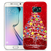 Skal till Samsung Galaxy S6 Edge - Julgran - Röd