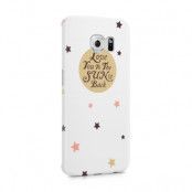 Skal till Samsung Galaxy S6 Edge - Love you to the moon and back - Beige