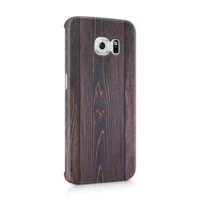 Skal till Samsung Galaxy S6 Edge - Mörkbetsat trä