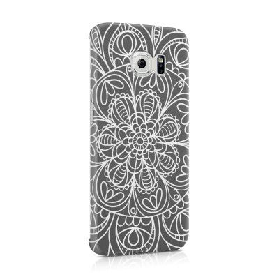 Skal till Samsung Galaxy S6 Edge - Mandala - Grå