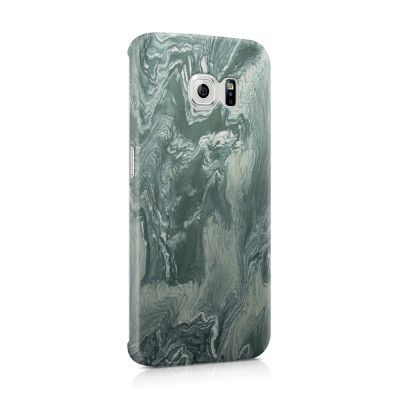 Skal till Samsung Galaxy S6 Edge - Marble - Grön