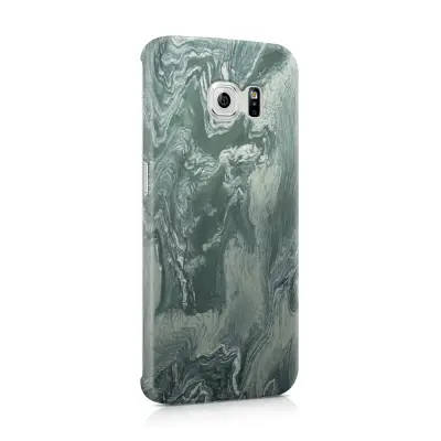 Skal till Samsung Galaxy S6 Edge - Marble - Grön