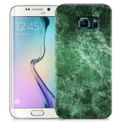 Skal till Samsung Galaxy S6 Edge - Marble - Grön