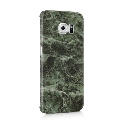 Skal till Samsung Galaxy S6 Edge - Marble - Grön/Svart