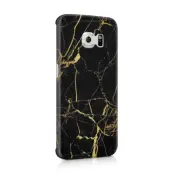 Skal till Samsung Galaxy S6 Edge - Marble - Svart