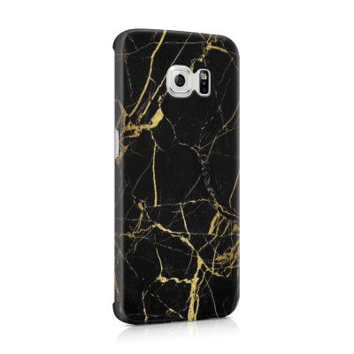 Skal till Samsung Galaxy S6 Edge - Marble - Svart