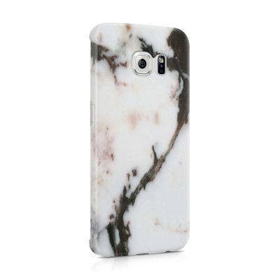 Skal till Samsung Galaxy S6 Edge - Marble - Vit