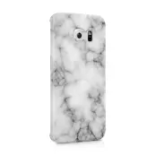 Skal till Samsung Galaxy S6 Edge - Marble - Vit/Svart