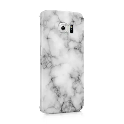 Skal till Samsung Galaxy S6 Edge - Marble - Vit/Svart