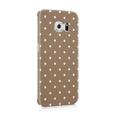 Skal till Samsung Galaxy S6 Edge - Polka - Brun