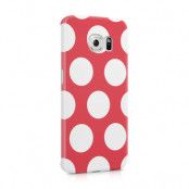 Skal till Samsung Galaxy S6 Edge - Polka - Magenta