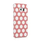 Skal till Samsung Galaxy S6 Edge - Polka - Persika