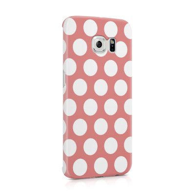 Skal till Samsung Galaxy S6 Edge - Polka - Persika
