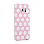 Skal till Samsung Galaxy S6 Edge - Polka - Rosa