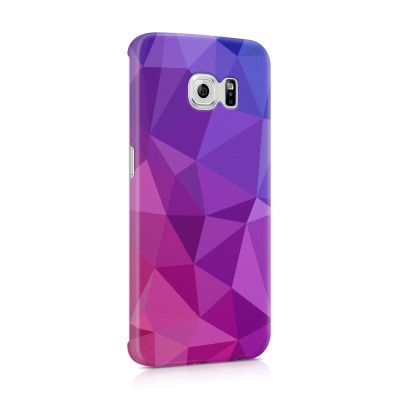 Skal till Samsung Galaxy S6 Edge - Polygon - Lila