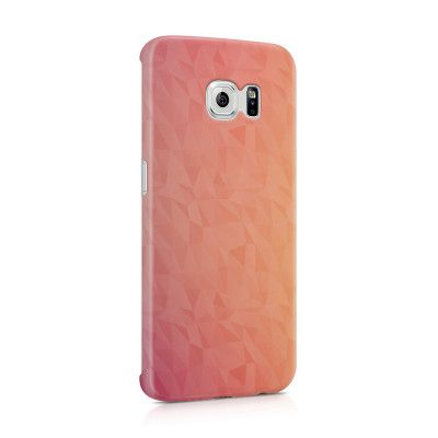 Skal till Samsung Galaxy S6 Edge - Prismor - Rosa/Orange