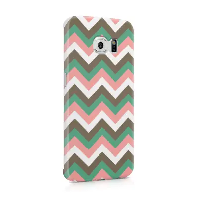 Skal till Samsung Galaxy S6 Edge - Ränder - Brun/Rosa