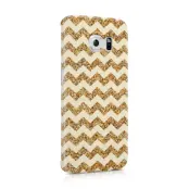 Skal till Samsung Galaxy S6 Edge - Ränder - Guld/Beige