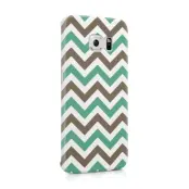 Skal till Samsung Galaxy S6 Edge - Ränder - Mint/Brun