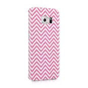 Skal till Samsung Galaxy S6 Edge - Ränder - Röd/Rosa
