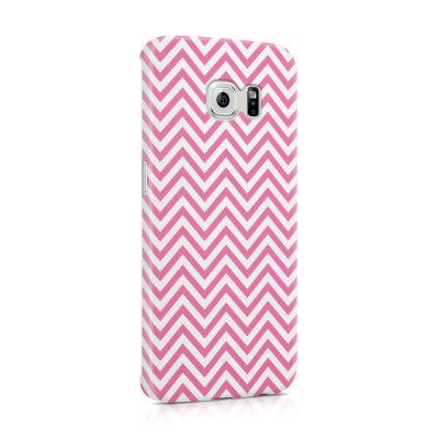 Skal till Samsung Galaxy S6 Edge - Ränder - Röd/Rosa