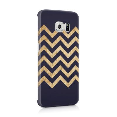 Skal till Samsung Galaxy S6 Edge - Ränder - Wood