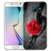 Skal till Samsung Galaxy S6 Edge - Röd ros