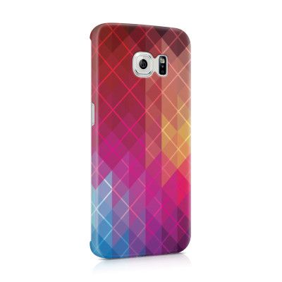 Skal till Samsung Galaxy S6 Edge - Röda kvadrater