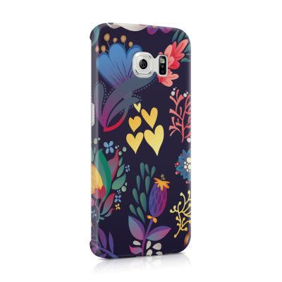 Skal till Samsung Galaxy S6 Edge - Retro blommor