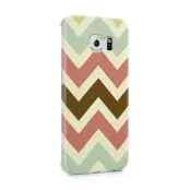 Skal till Samsung Galaxy S6 Edge - Retro ränder - Brun