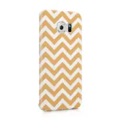 Skal till Samsung Galaxy S6 Edge - Retro ränder - Gul