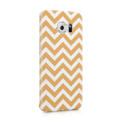 Skal till Samsung Galaxy S6 Edge - Retro ränder - Gul