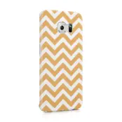 Skal till Samsung Galaxy S6 Edge - Retro ränder - Orange