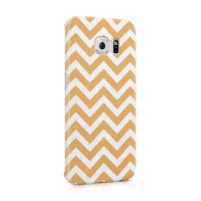 Skal till Samsung Galaxy S6 Edge - Retro ränder - Orange