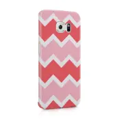 Skal till Samsung Galaxy S6 Edge - Retro ränder - Rosa