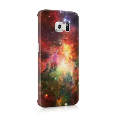 Skal till Samsung Galaxy S6 Edge - Rymden - Röd/Grön