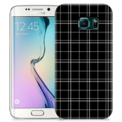 Skal till Samsung Galaxy S6 Edge - Sömmar - Rutmönster Svart