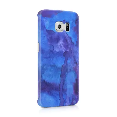Skal till Samsung Galaxy S6 Edge - Vattenfärg - Blå