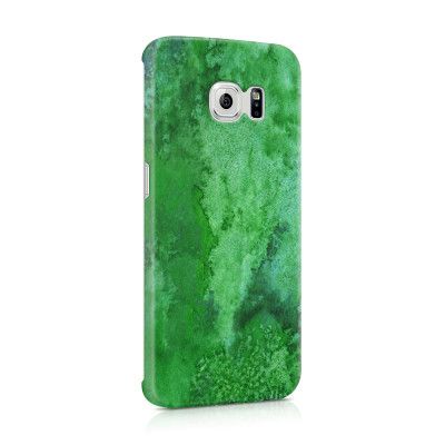 Skal till Samsung Galaxy S6 Edge - Vattenfärg - Grön