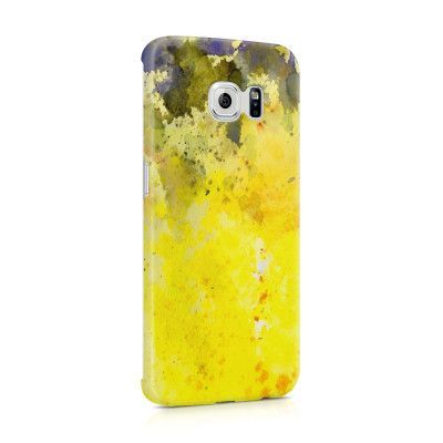 Skal till Samsung Galaxy S6 Edge - Vattenfärg - Gul