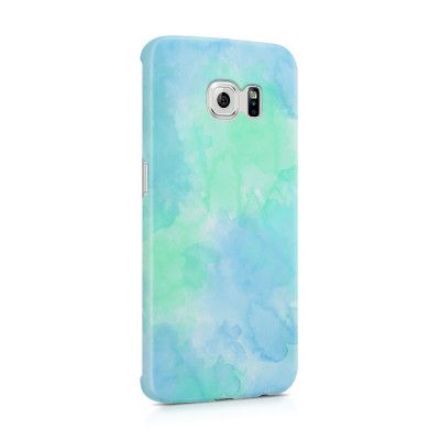 Skal till Samsung Galaxy S6 Edge - Vattenfärg - Ljusblå