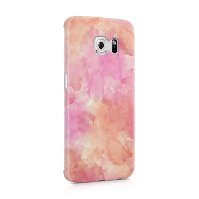 Skal till Samsung Galaxy S6 Edge - Vattenfärg - Rosa